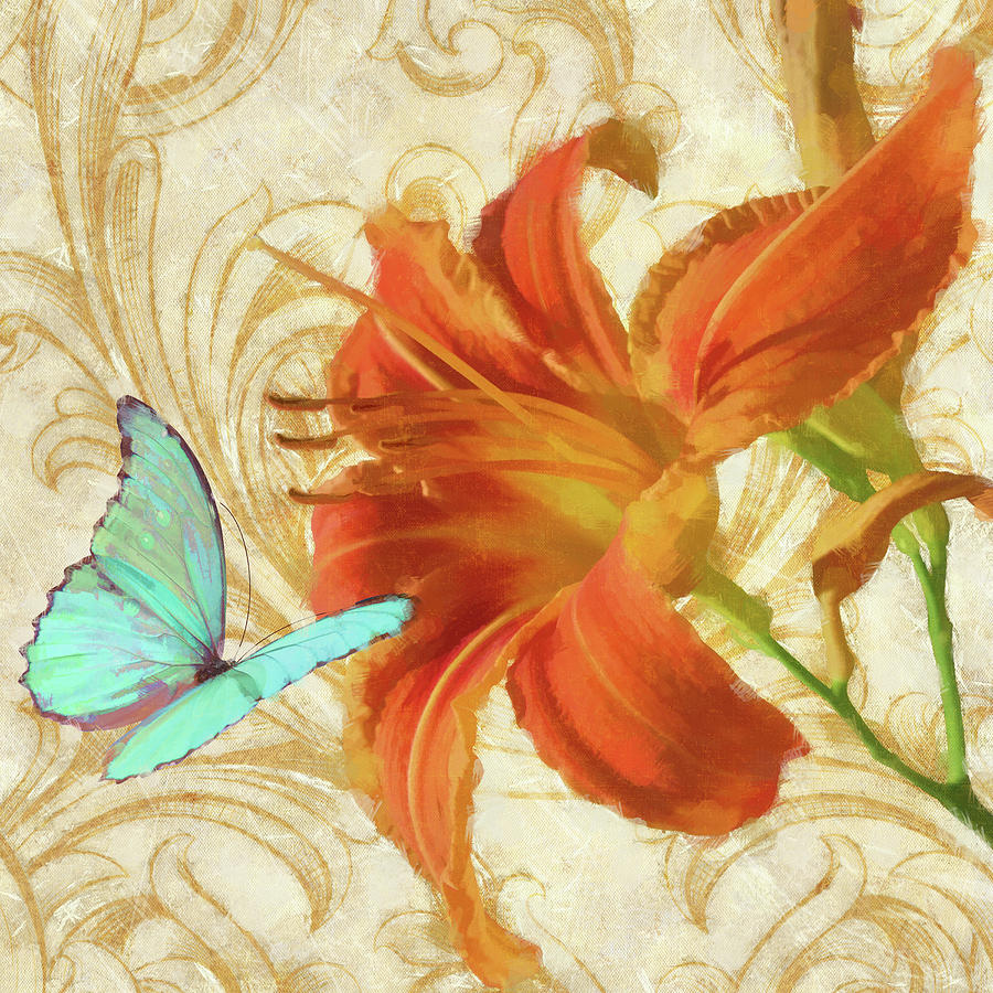 Lily Digital Art - Satsuma Day Lily I by Tina Lavoie