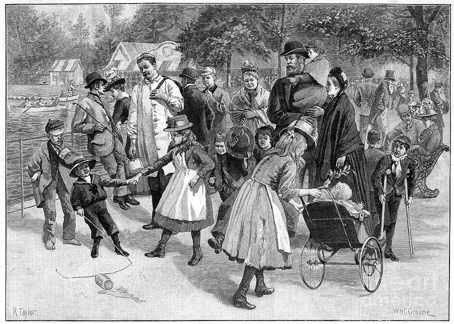 Saturday Afternoon In Victoria Park Drawing by Print Collector