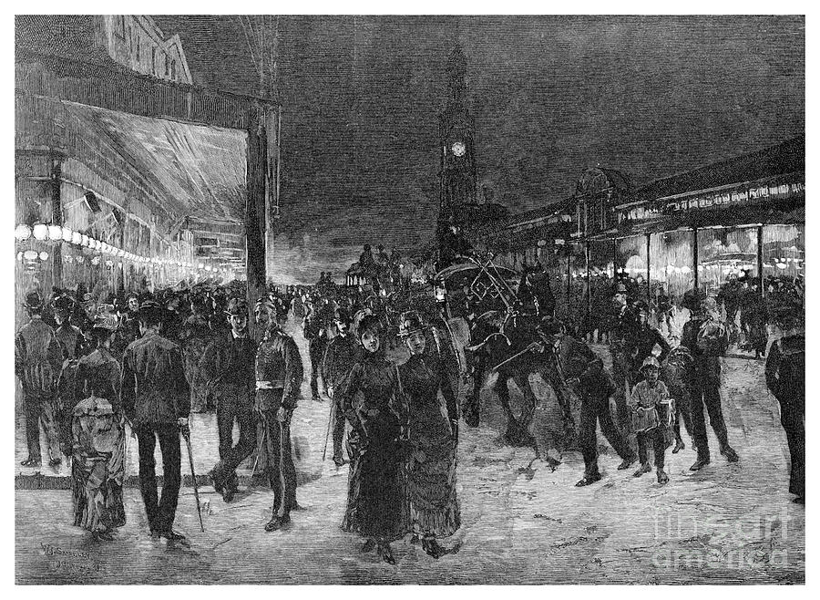 Saturday Night In George Street Drawing by Print Collector
