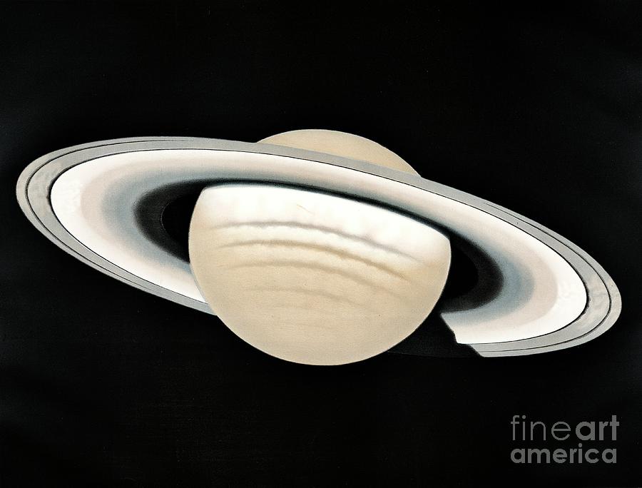 Saturn Photograph by Rare Book Division/new York Public Library/science Photo Library