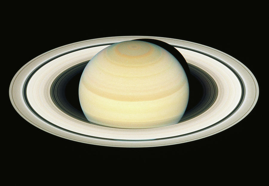 Saturn, Satellite View Photograph by Stocktrek