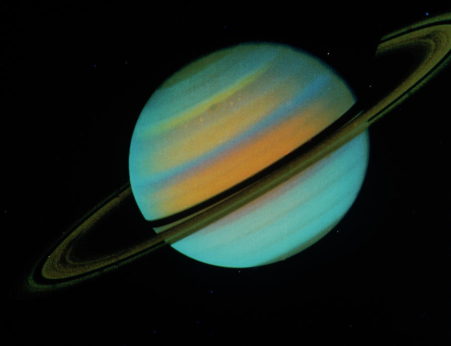 Saturn, Sixth Planet From The Sun By David Bases