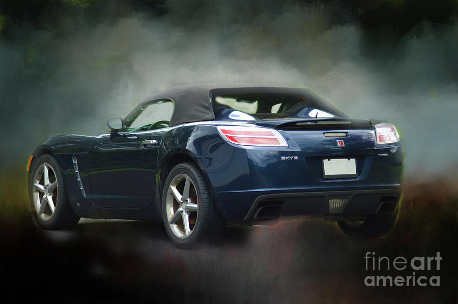 Saturn Sky Roadster Mixed Media by Kathy Kelly