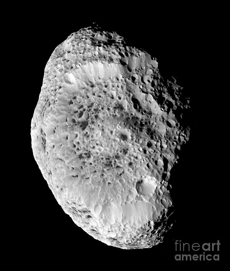 Saturns Moon Hyperion Photograph By Nasajplspace Science Institute