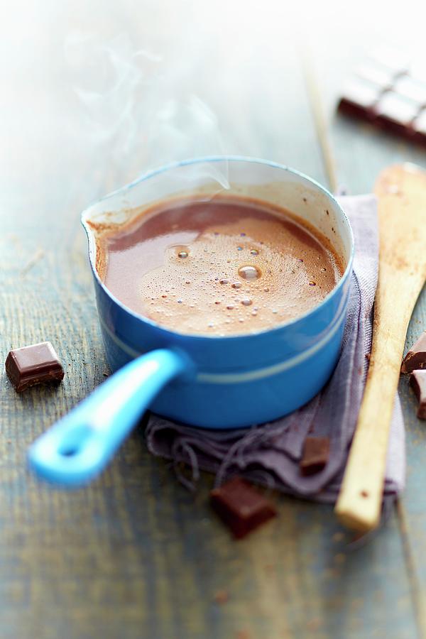 Saucepan Of Traditional Hot Chocolate Photograph by Radvaner Fine Art