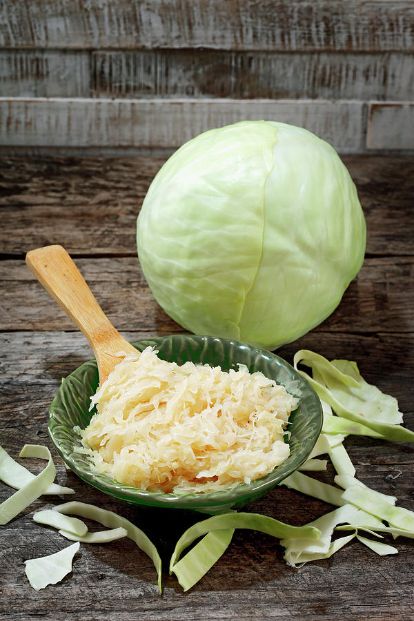 Sauerkraut And White Cabbage Photograph by Petr Gross