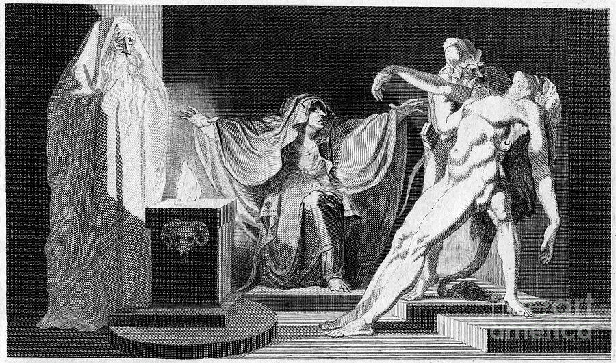 Saul And The Witch Of Endor, 1792 Drawing by Print Collector