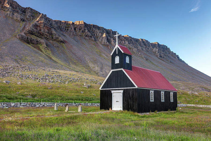 Sauraejarkirkja church  in the Westfjords of Iceland Photograph by Pierre Leclerc Photography