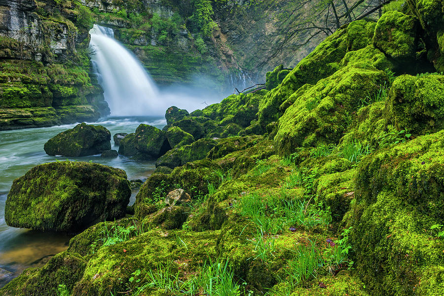 Saut Du Doubs Waterfall, Switzerland Digital Art By Andreas Gerth 