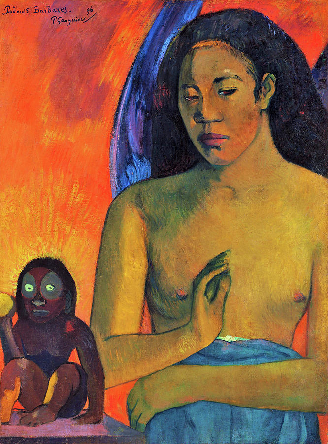 Tahiti Painting - Savage Poems - Digital Remastered Edition by Paul Gauguin Tahiti Painting - Savage Poems - Digital Remastered Edition by Paul Gauguin