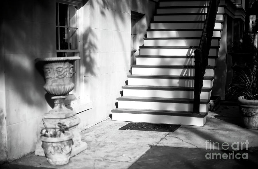 Savannah Light and Shadows on the Stairs Photograph by John Rizzuto