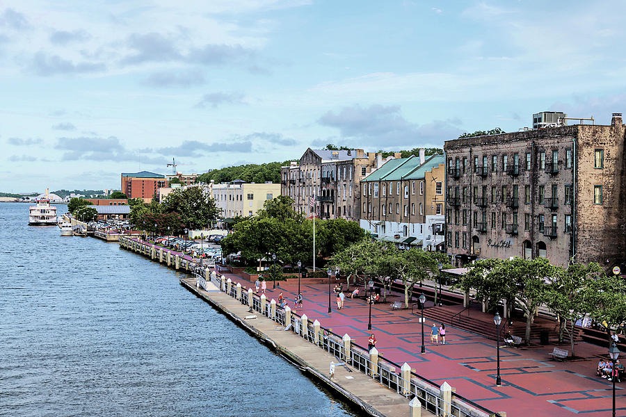 Savannah's Riverwalk Photograph by Richard Macquade - Fine Art America