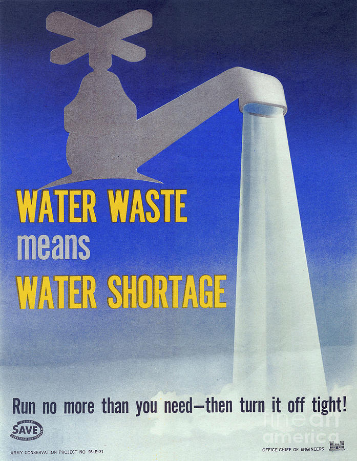 Save Water Photograph by Us National Archives/science Photo Library ...