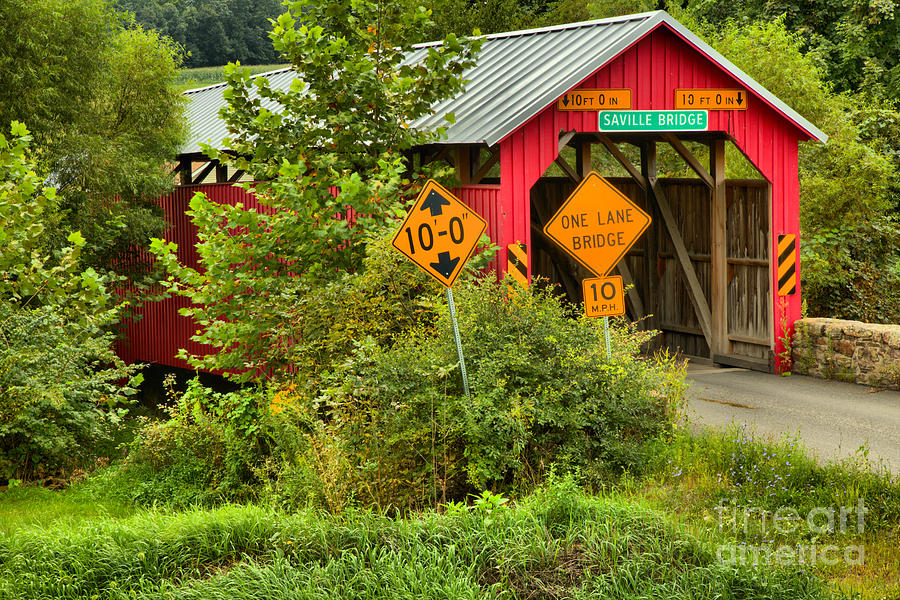 Saville Covered Bridge In The Woods Photograph by Adam Jewell