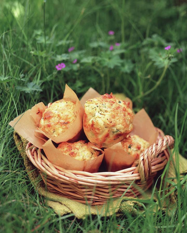 Savoury Muffins For A Picnic Photograph by Jonathan Gregson