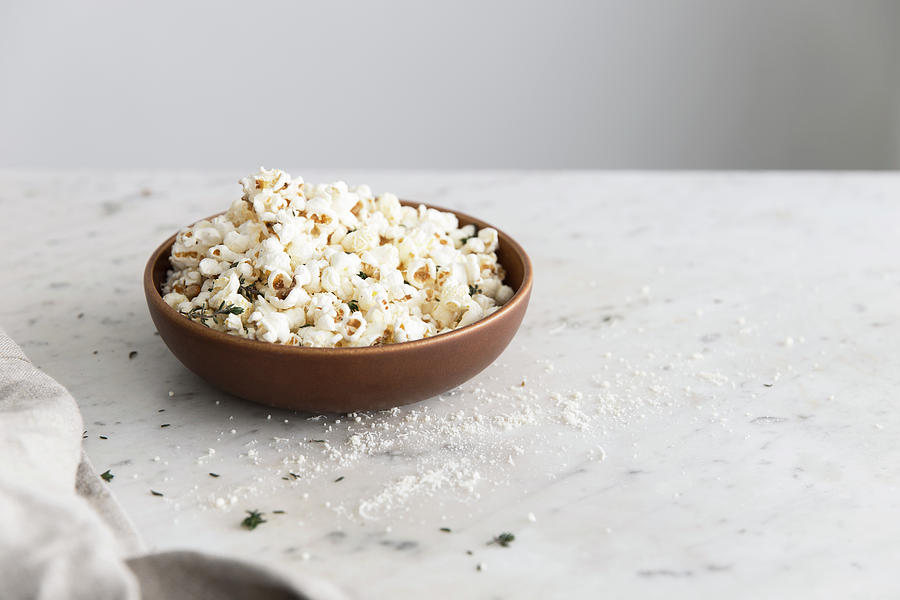 Savoury Popcorn With Parmesan And Thyme Photograph by Emmer Flora