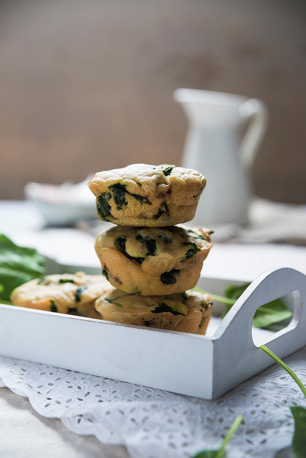 Savoury Vegan Spinach Muffins Photograph by Kati Neudert