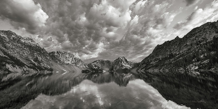 Sawtooth Lake Reflection I Crop Painting by Alan Majchrowicz - Fine Art ...