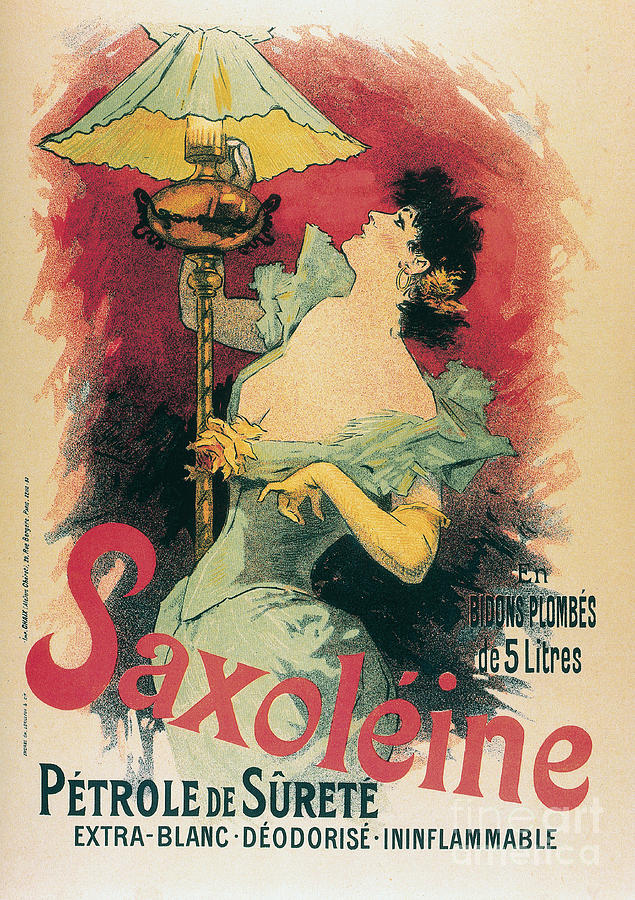 Saxolein 1891 Lithography Painting by Jules Cheret