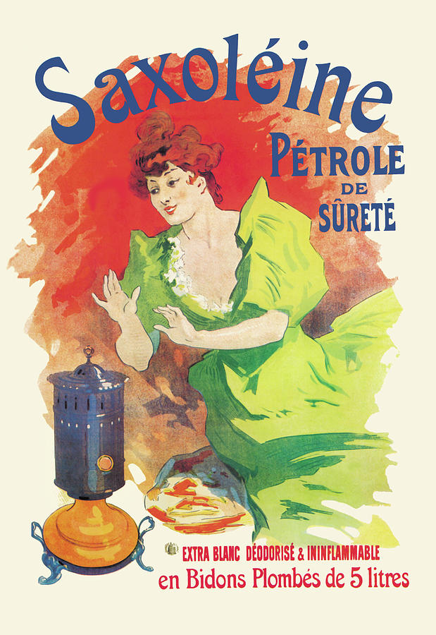 Saxoleine Petrole de Surete Extra Blanc Painting by Jules Cheret