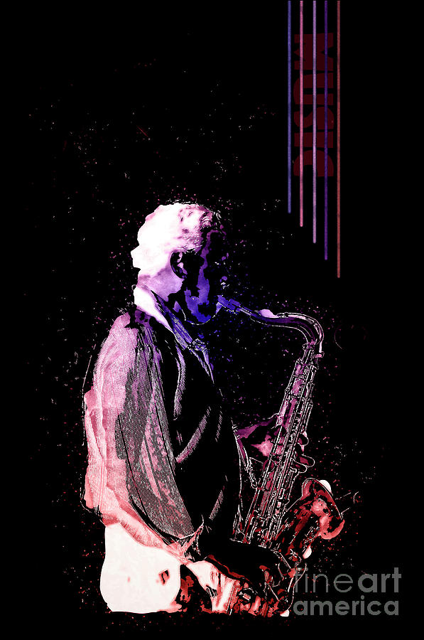 Saxophone Music Mixed Media by Konstantin Sevostyanov