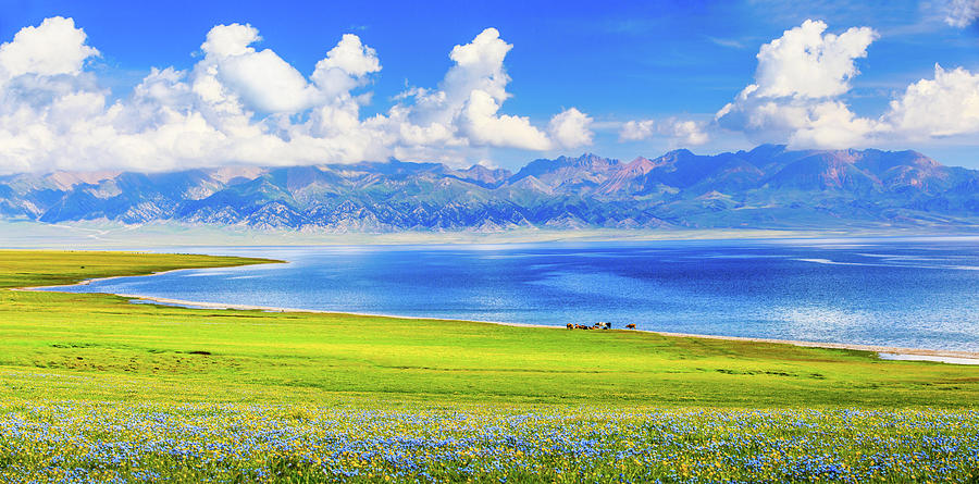 Sayram Lake In Xinjiang Photograph by Feng Wei Photography