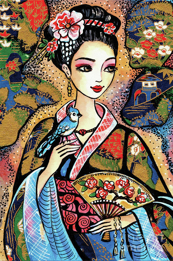 Sayuri Painting by Eva Campbell.