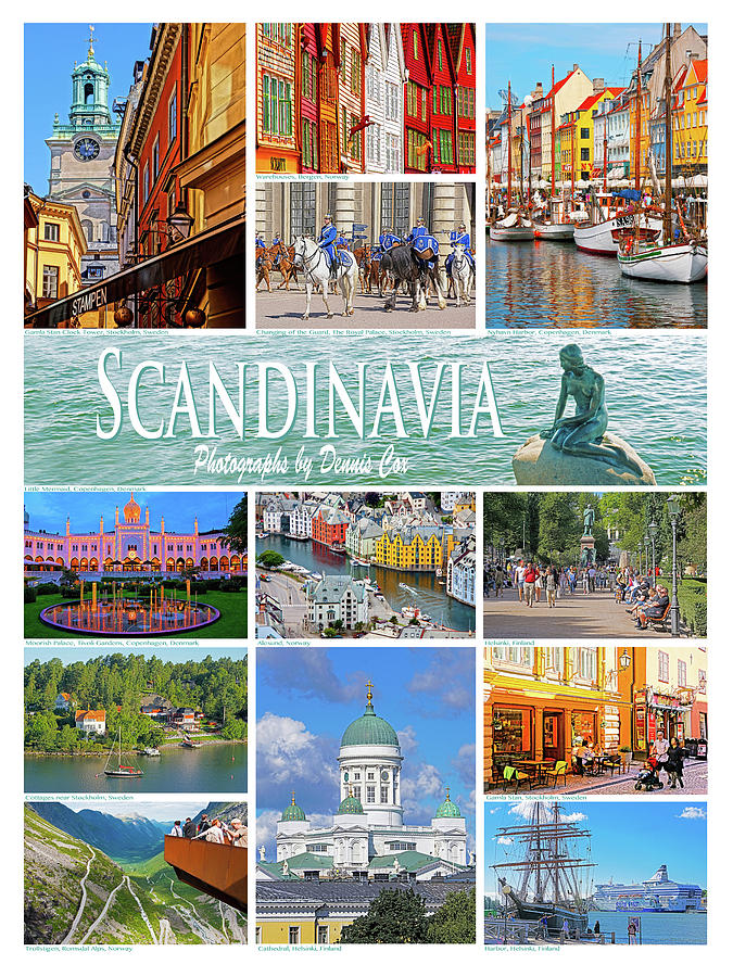 Scandinavia Travel Poster Photograph by Dennis Cox