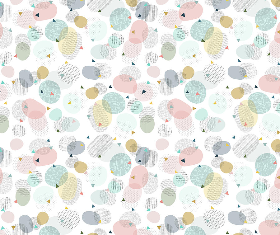 Pattern Digital Art - Scandinavian Jelly Beans Pattern by Gal Designs