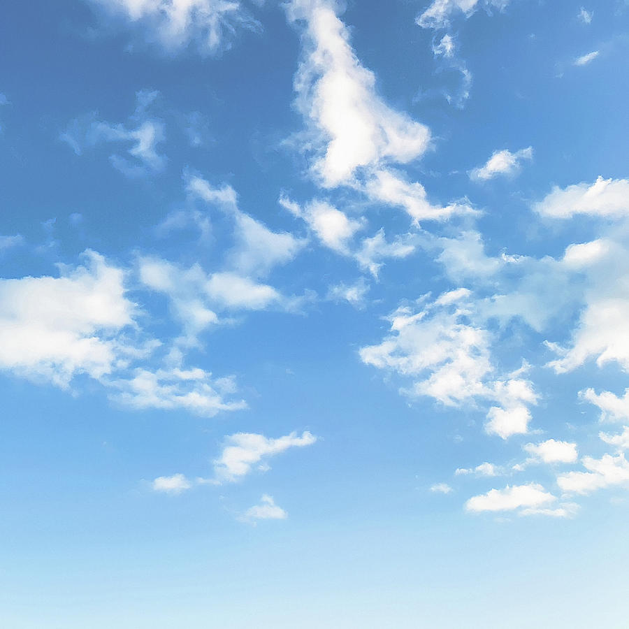 Scant Clouds In Blue Sky Digital Art by Rehulian Yevhen | Fine Art America