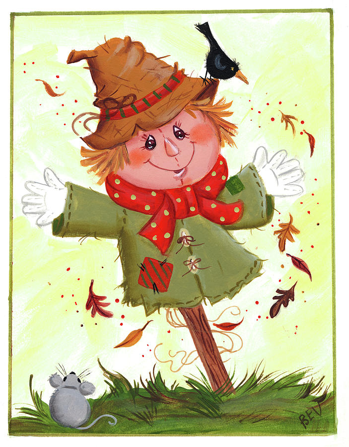 cute scarecrow painting