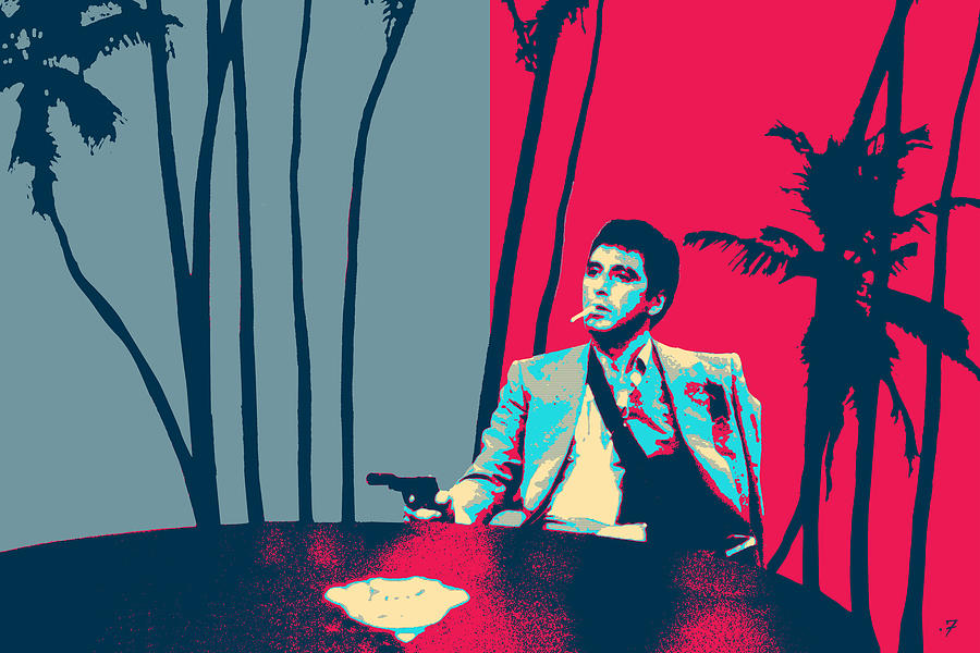 Scarface - Tony Montana - The guy with a Gun Digital Art by Serge Averbukh