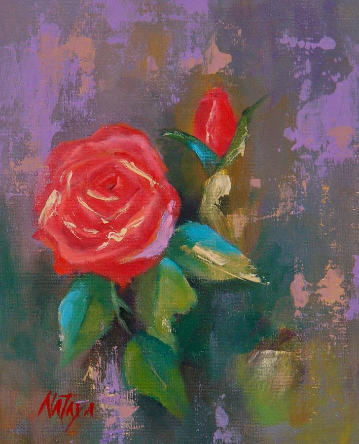 Scarlet Rosa Painting by Nataya Crow