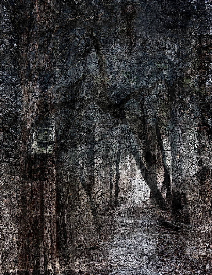 Scary Path Dark Forest Mixed Media By Marie Jamieson