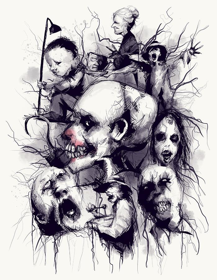 Scary Stories To Tell In The Dark Drawing By Ludwig Van Bacon