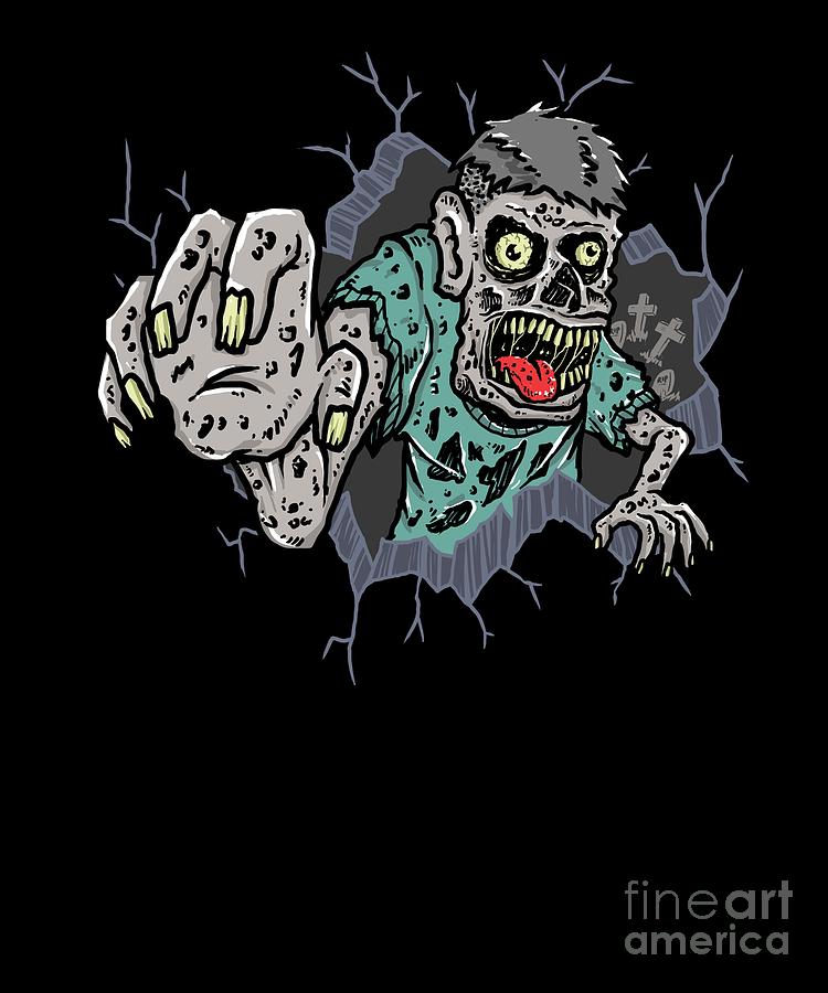 Scary Zombie Halloween Costume Evil Horror Movie Fans Digital Art by ...