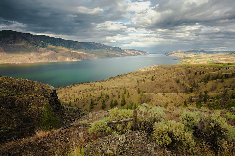 Scattered Clouds Over Kamloops Lake And Photograph by Joel Koop / Design Pics