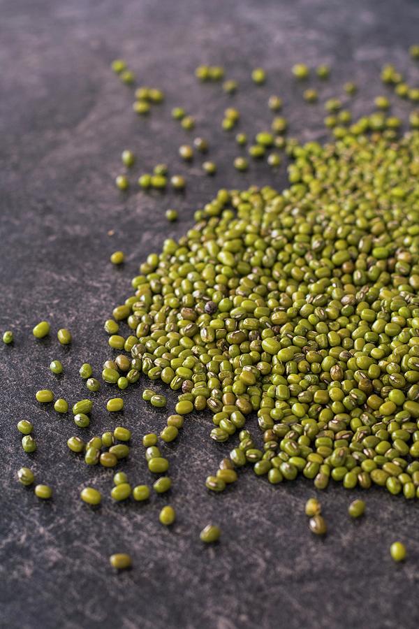 Scattered Mung Beans Photograph by Leah Bethmann