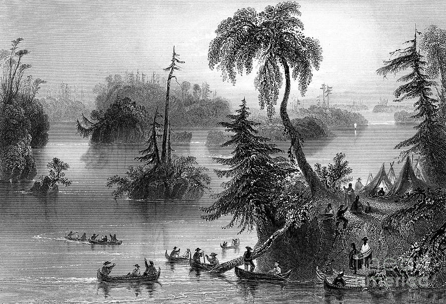 Scene Among The Thousand Isles, Canada Drawing by Print Collector