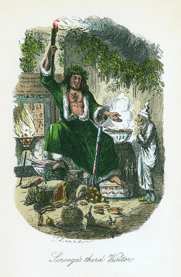 Scene From A Christmas Carol By Charles Drawing by Print Collector