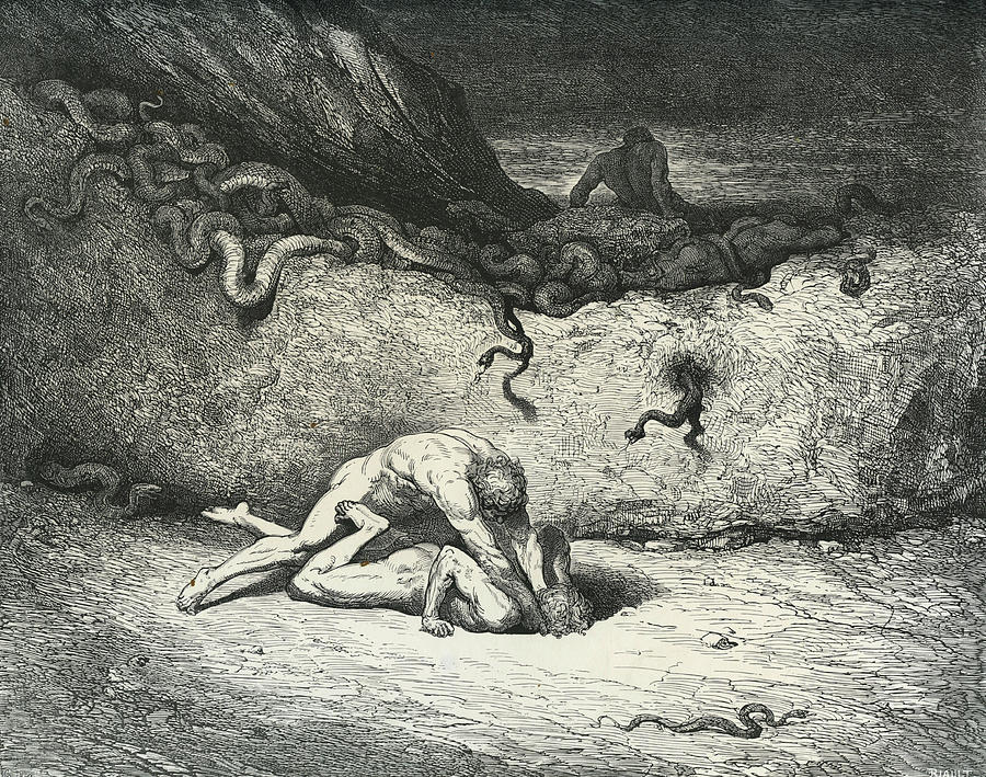 Scene From Dante Alighieri La Divina Painting by Gustave Dore Pixels