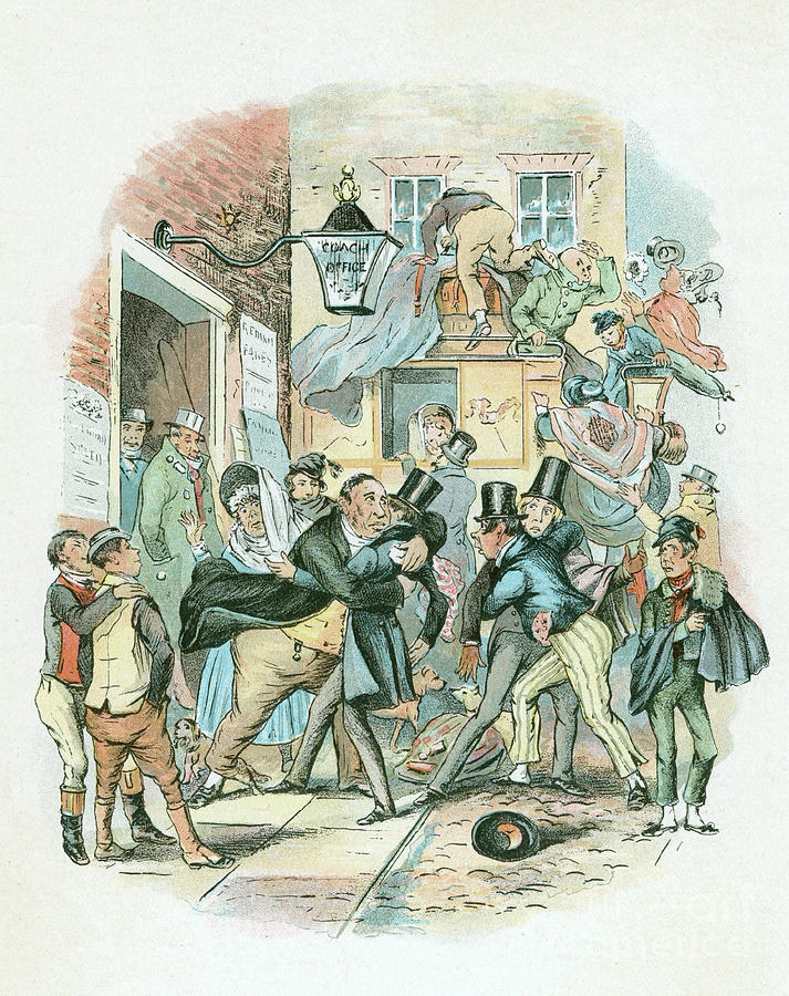 Scene From Nicholas Nickelby By Charles Drawing by Print Collector