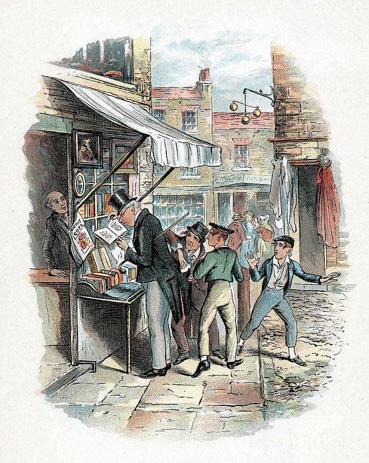 Scene From Oliver Twist By Charles Drawing by Print Collector