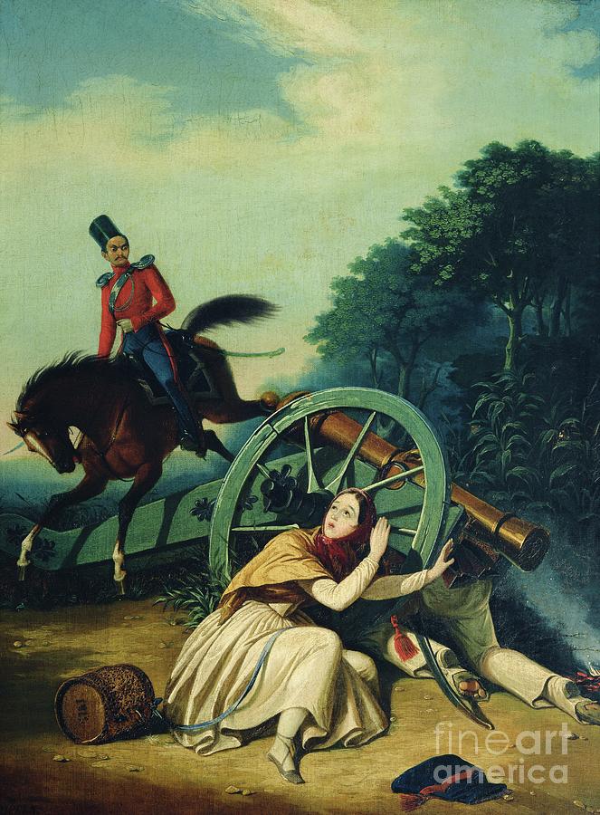 Animal Painting - Scene From The 1812 Franco-russian War, 1830s by Charles De Hampeln