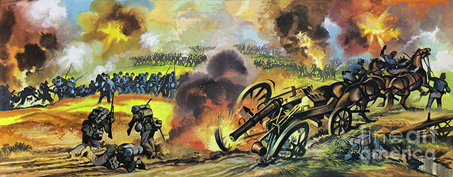 Scene From The American Civil War Painting by Ron Embleton