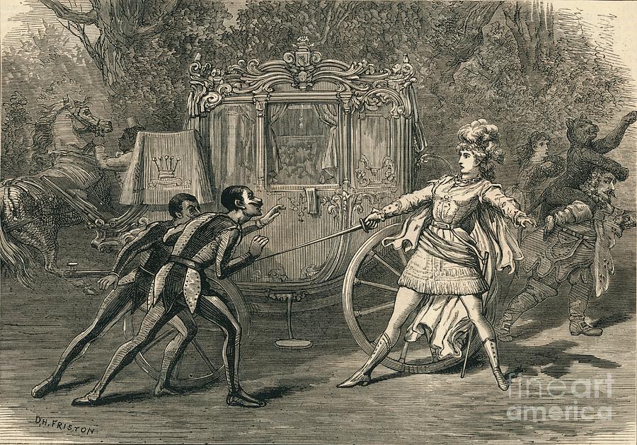 Scene From The Covent Garden Pantomime Drawing by Print Collector