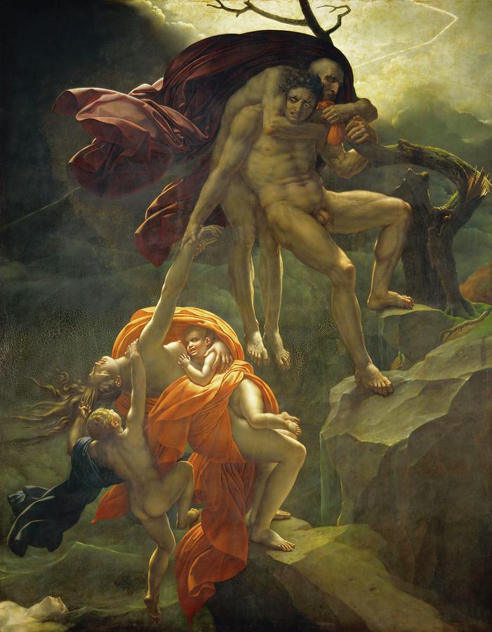 Scene from the Flood, 1806 Canvas, 441,5 x 341 cm INV.4934. Painting by Anne-Louis Girodet de Roussy-Trioson Anne Louis Girodet de Roussy-Trioson