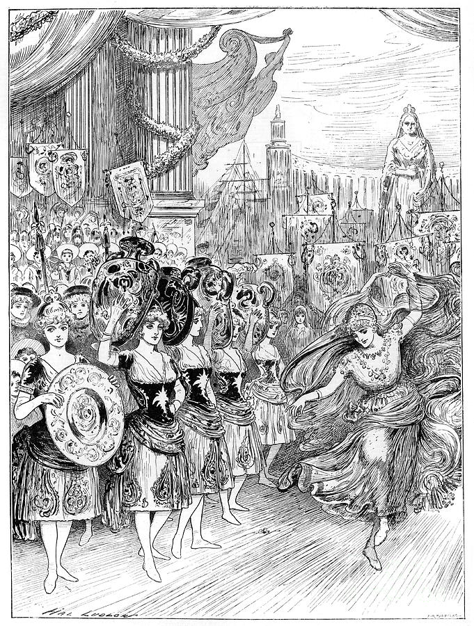Scene From The Pantomime The Forty Drawing by Print Collector