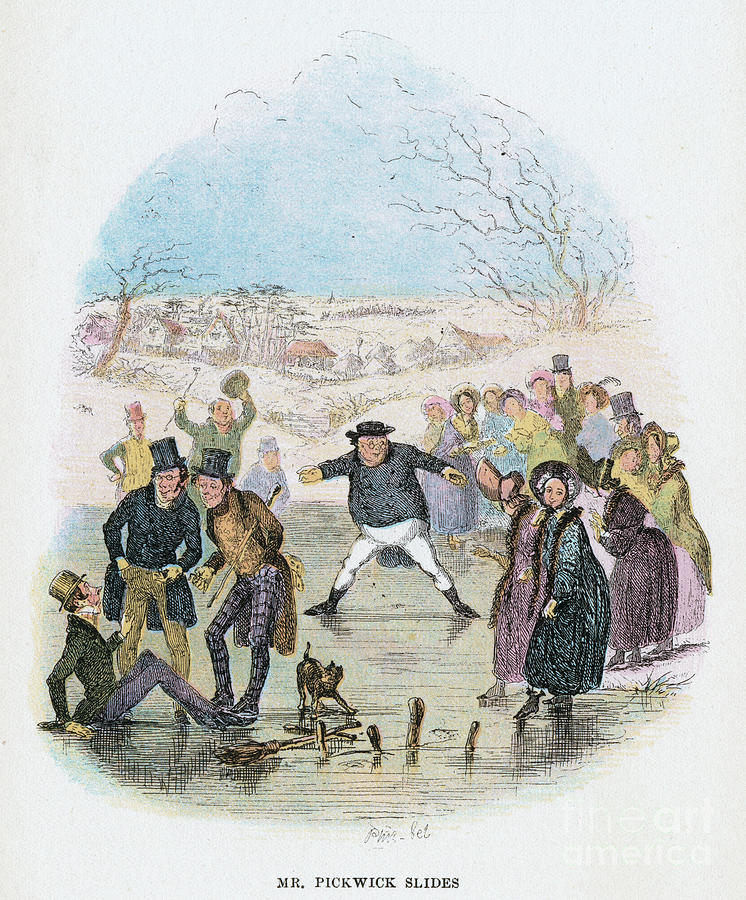 Winter Drawing - Scene From The Pickwick Papers by Print Collector