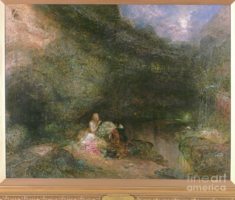 Chess Painting - Scene From The Tempest by Alfred Woolmer